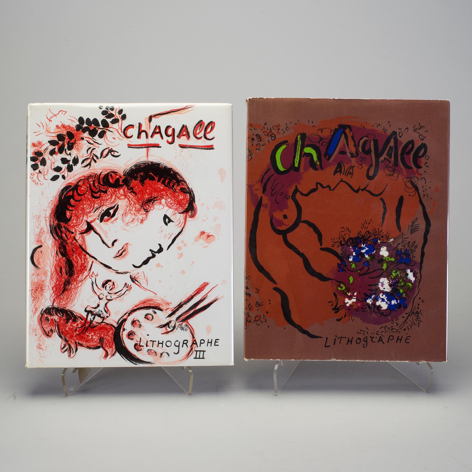 MARC CHAGALL, Books 4 (vol I-IV) containing a total of 28