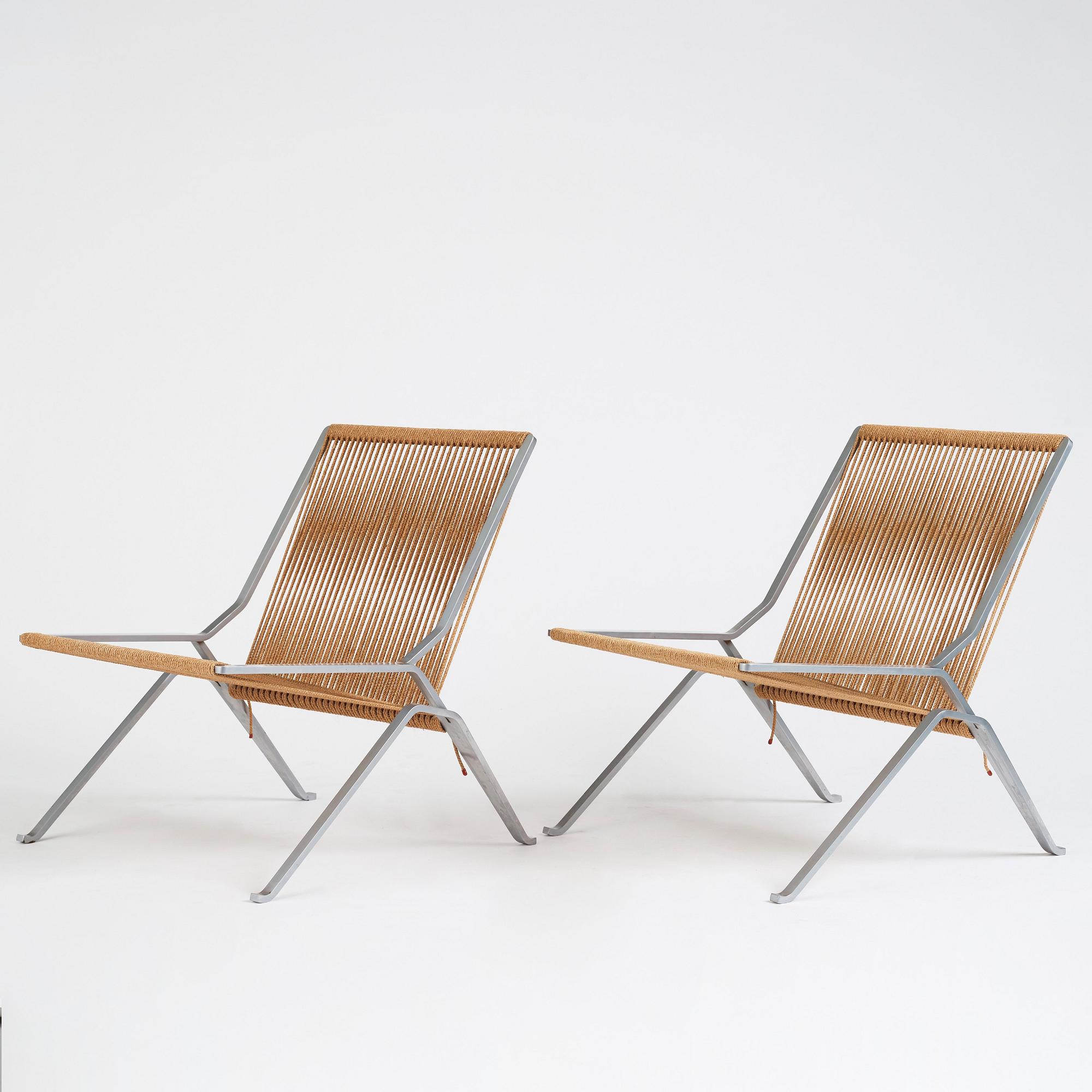 Poul Kjaerholm, a pair of 'PK 25' easy chairs, 'The Element Chair', edition E Kold Christensen, Denmark ca 1962.