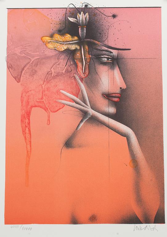 GRAFIK, 6 st, ur mappen "Die Kunst Der Graphik", Die Galerie, Offenbach am Main, signerade och numrerade 4339/10000.