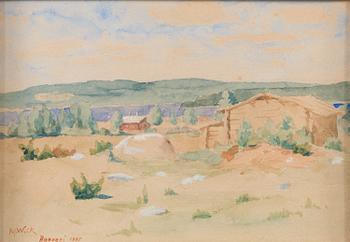 MARIA WIIK, akvarell, signerad och daterad 1895.