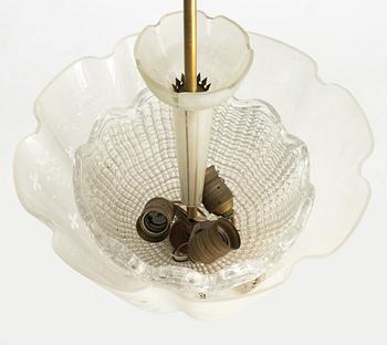 Ceiling lamp, Swedish Modern, Orrefors, 1940s.