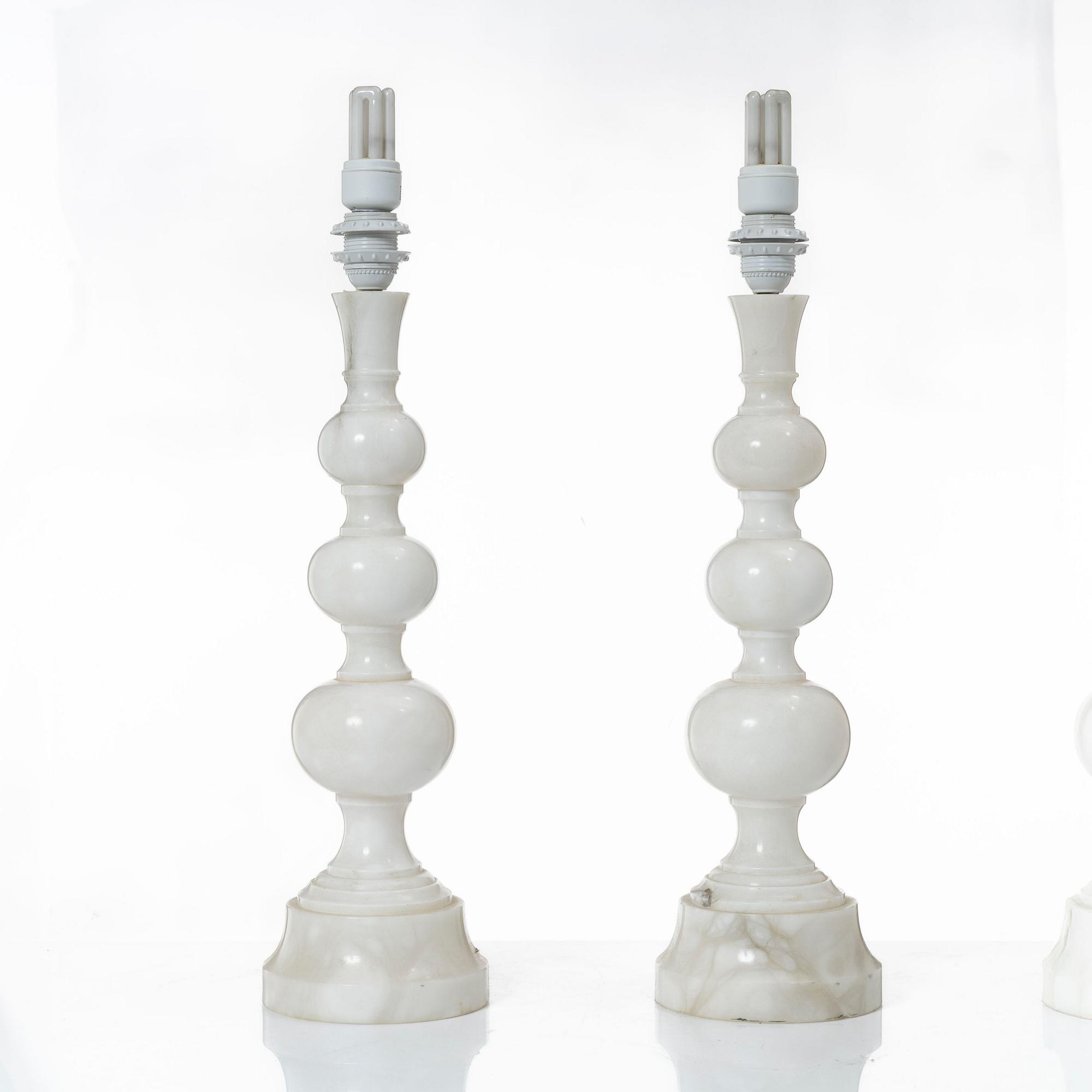 Bordslampor, ett par, troligen Italien, 1900-talets andra hälft.