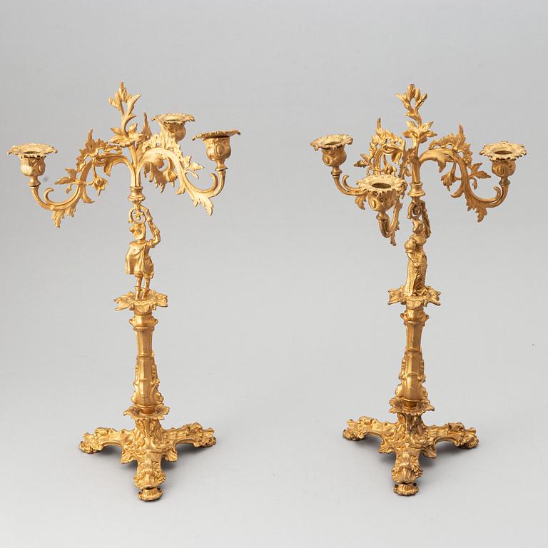 A pair of neo-rokoko candelabra from the second half of 19th century.