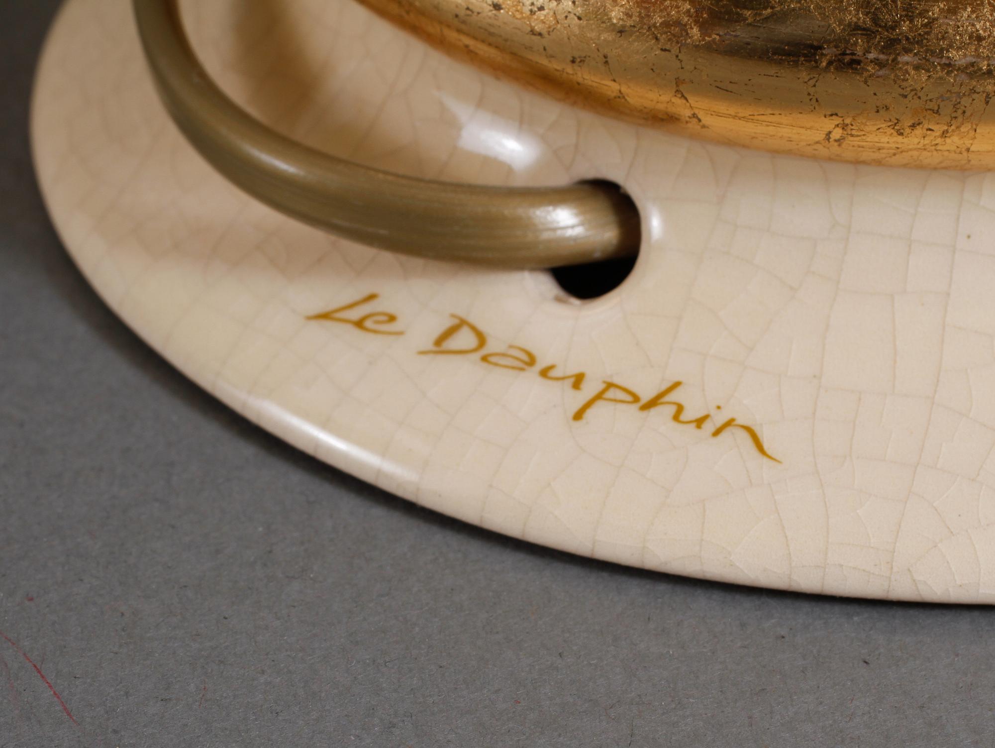 BORDSLAMPOR, ett par, porslin, Le Dauphin, 1900-talets fjärde kvartal.