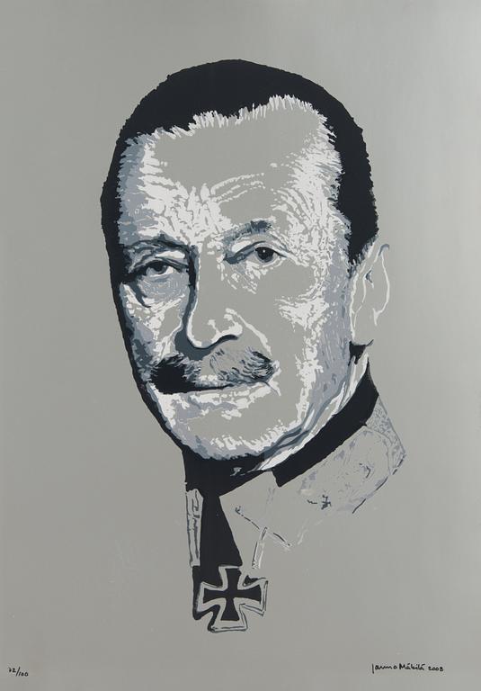 Portfolio of prints, 'Mannerheim', a set of five lithographs, signed and dated 2008, numbered 72/100.