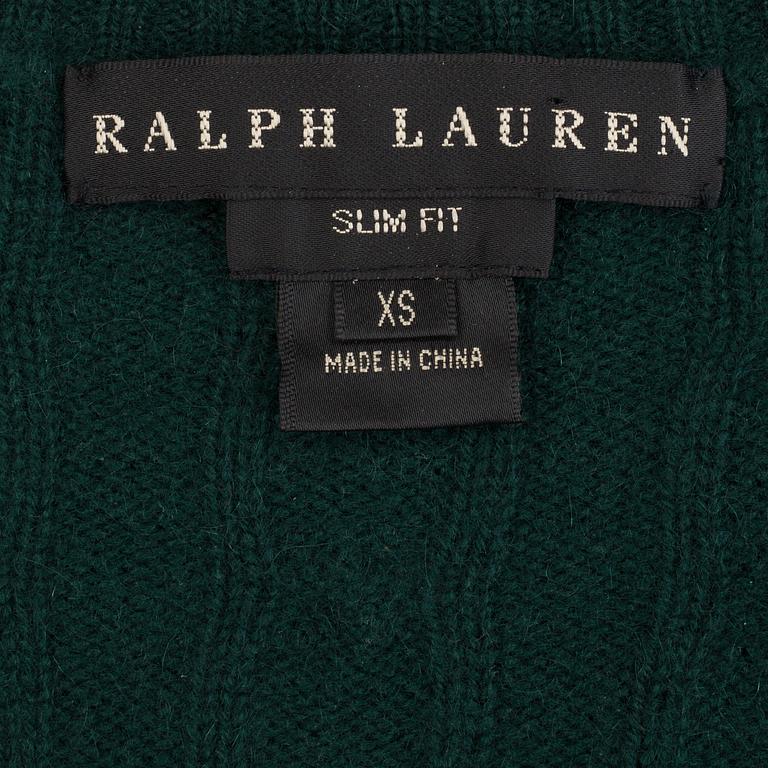 Two pair of wooland cashmere sweaters by Ralph Lauren.