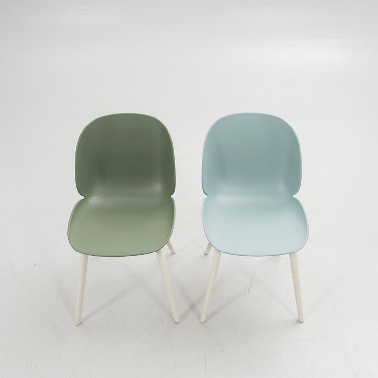 GamFratesi, chairs, 6 pcs, "Beetle Chair", Gubi, Denmark.