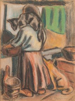 Yrjö Saarinen, pastel, signed and dated -27.