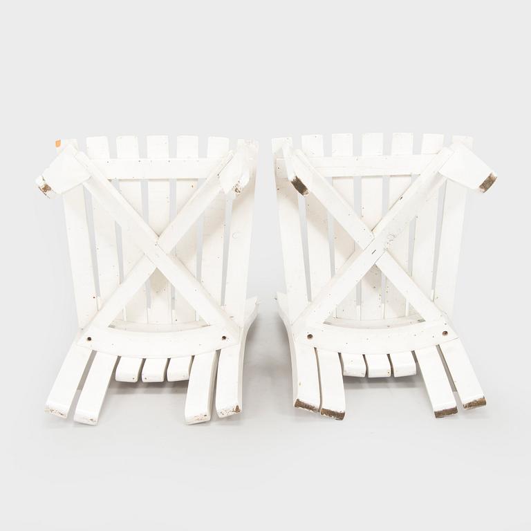 Alvar & Aino Aalto, trädgårdsgrupp, 5 delar, "Aurinko"-serien, O.Y. Huonekalu- ja Rakennustyötehdas A.B. 1957.
