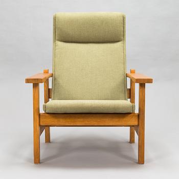Hans J Wegner, a mid- 20th century 'GE-163A', armchair for  Getama, Gedsted, Denmark.