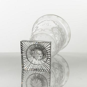 A glass vase, Boda, Sweden, 1920's.