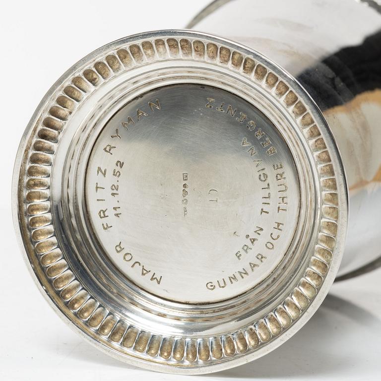 Bägare, 2 st, silver, bl.a. I. Sundström, Stockholm 1917.