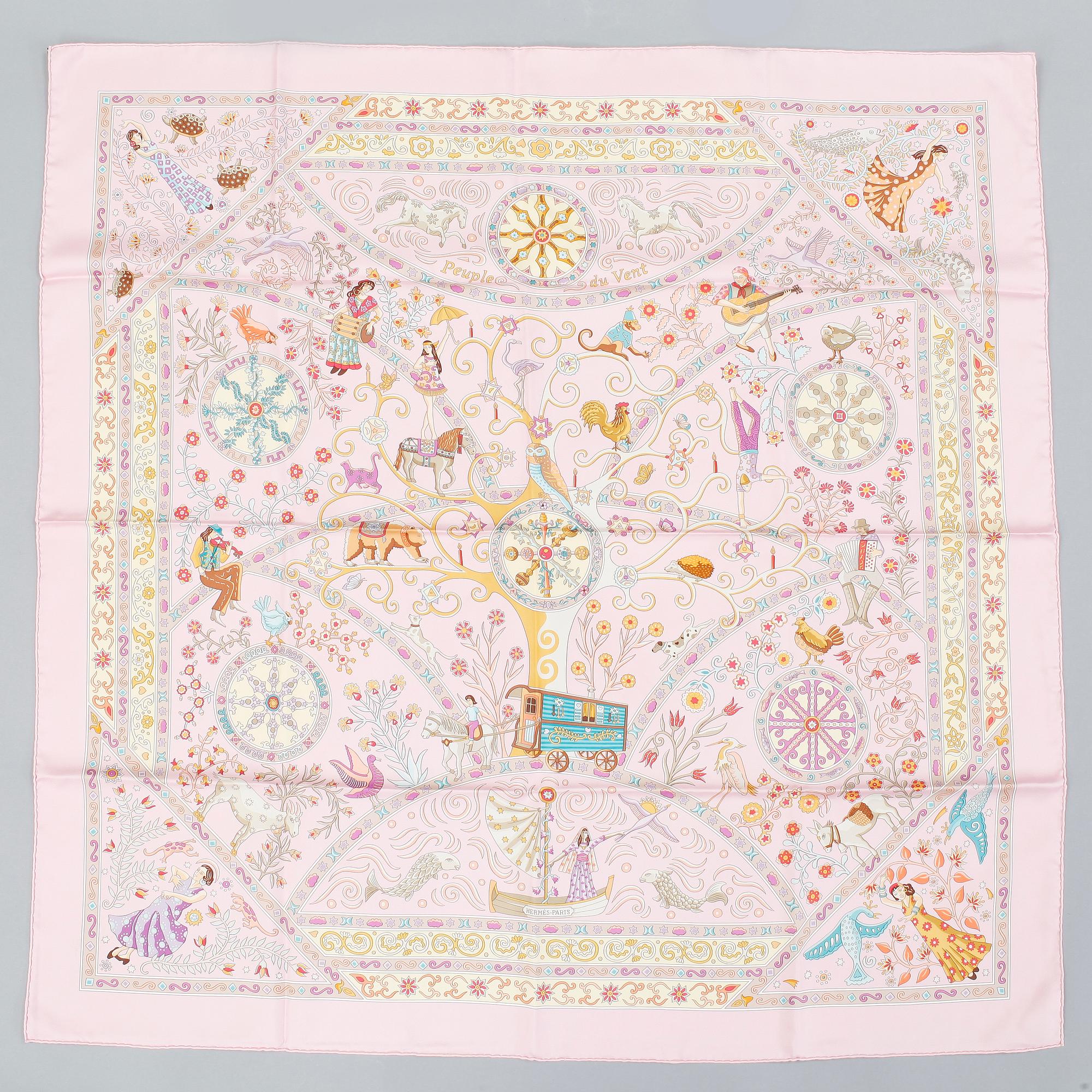 HERMÈS, scarf "Peuple du vent".