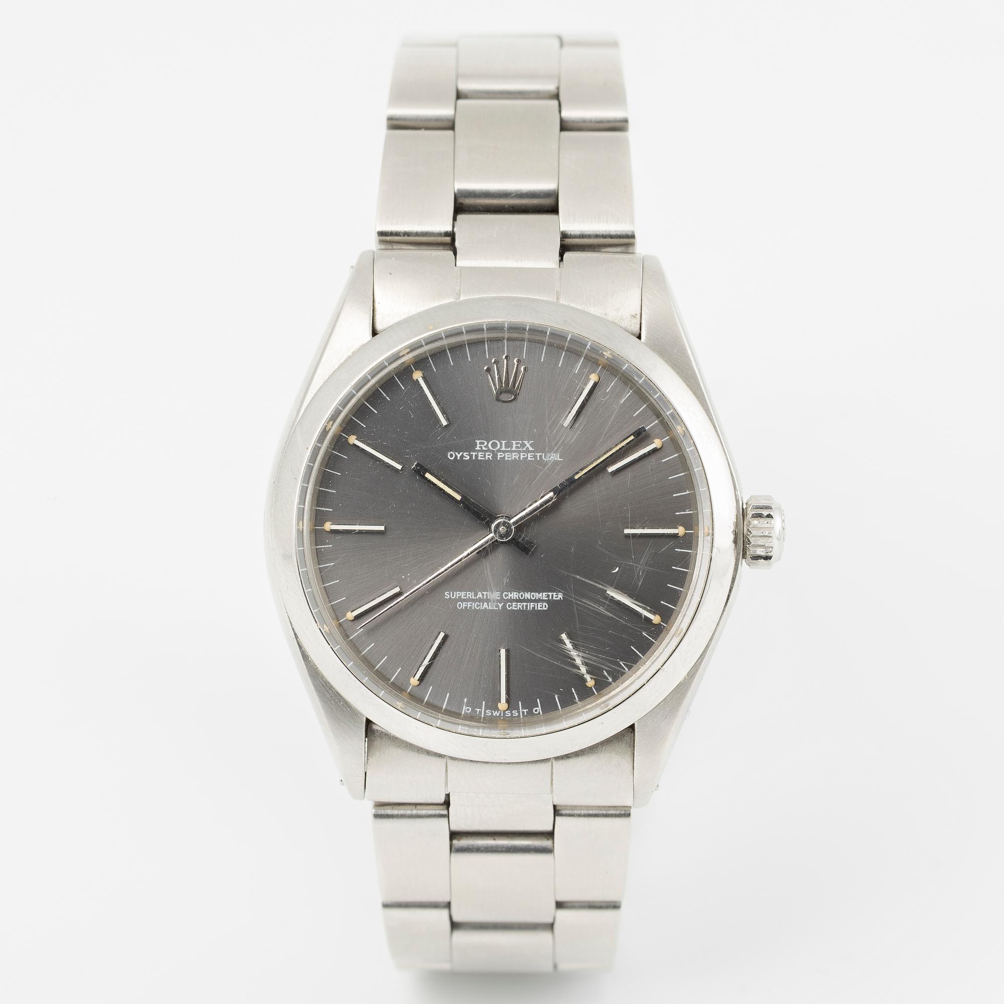 Rolex, Oyster Perpetual, "Sigma Dial", wristwatch, 34 mm.