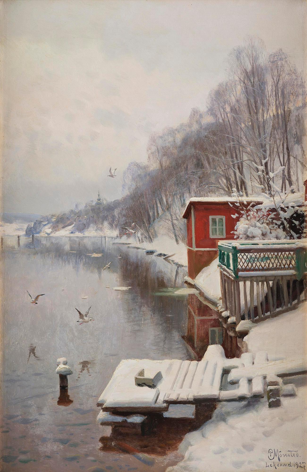 Peder Mork Mönsted, "Fra bredden av Östervikan, Leksand".