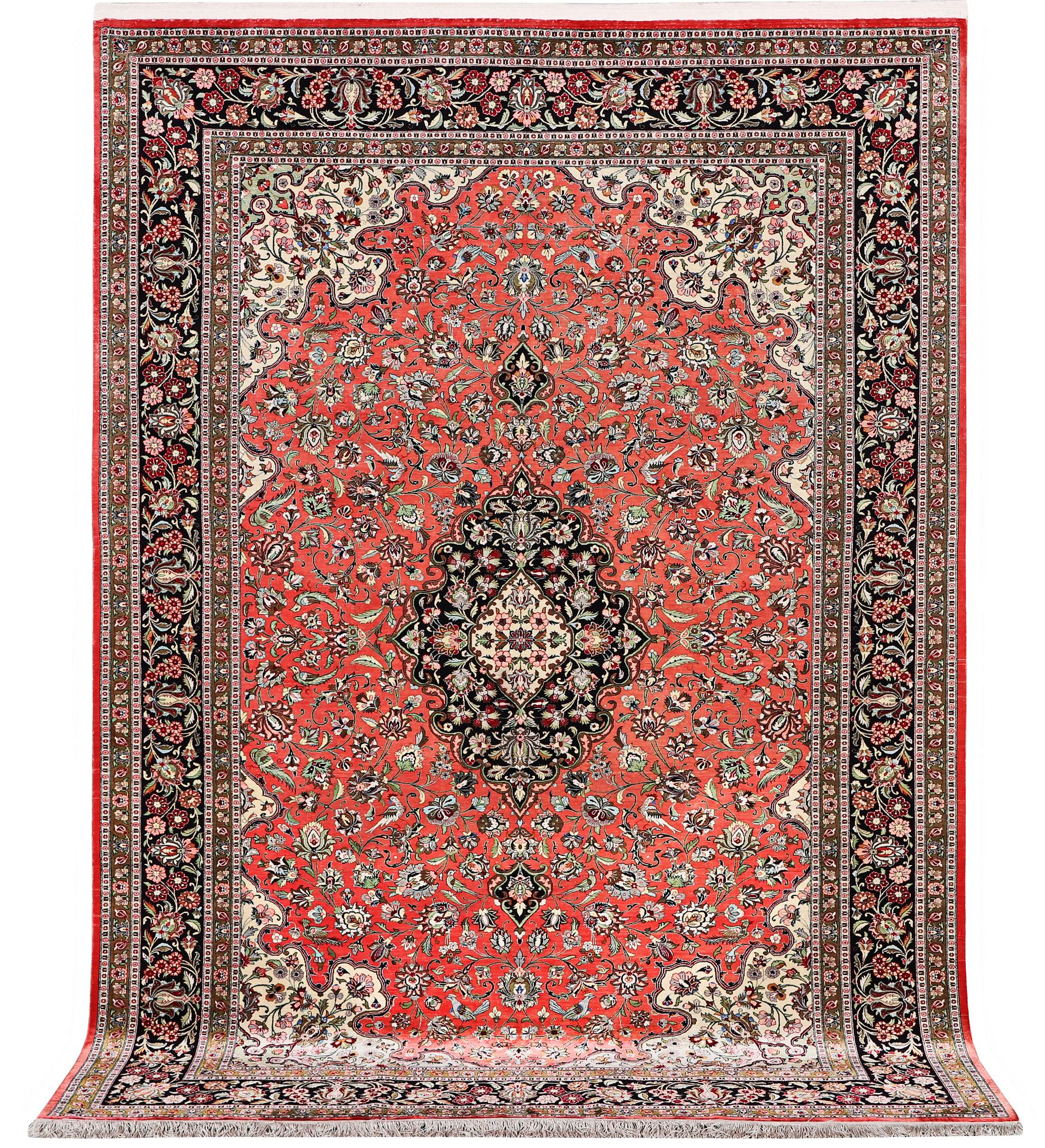 Matta, silkeghom, ca. 305 x 205 cm.