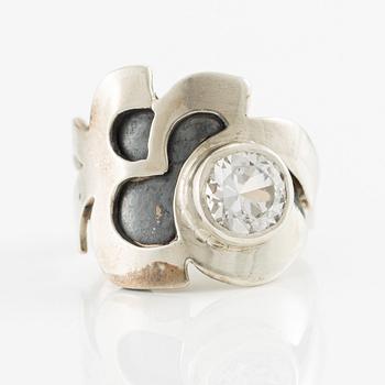 Jan-Christer Lundqvist, ring, sterling silver with stone, Skövde 1998.