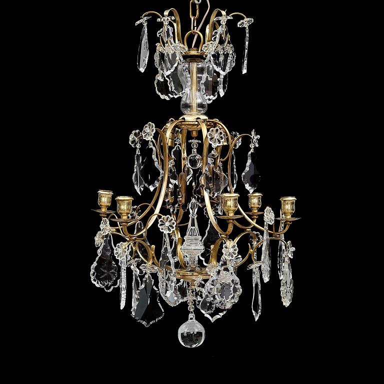 LJUSKRONA, barockstil, 1900-talets första hälft. Höjd ca 75 cm.