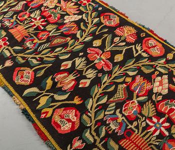 CARRIAGE CUSHION, tapestry weave, southern Scania Sweden, late 19th century.