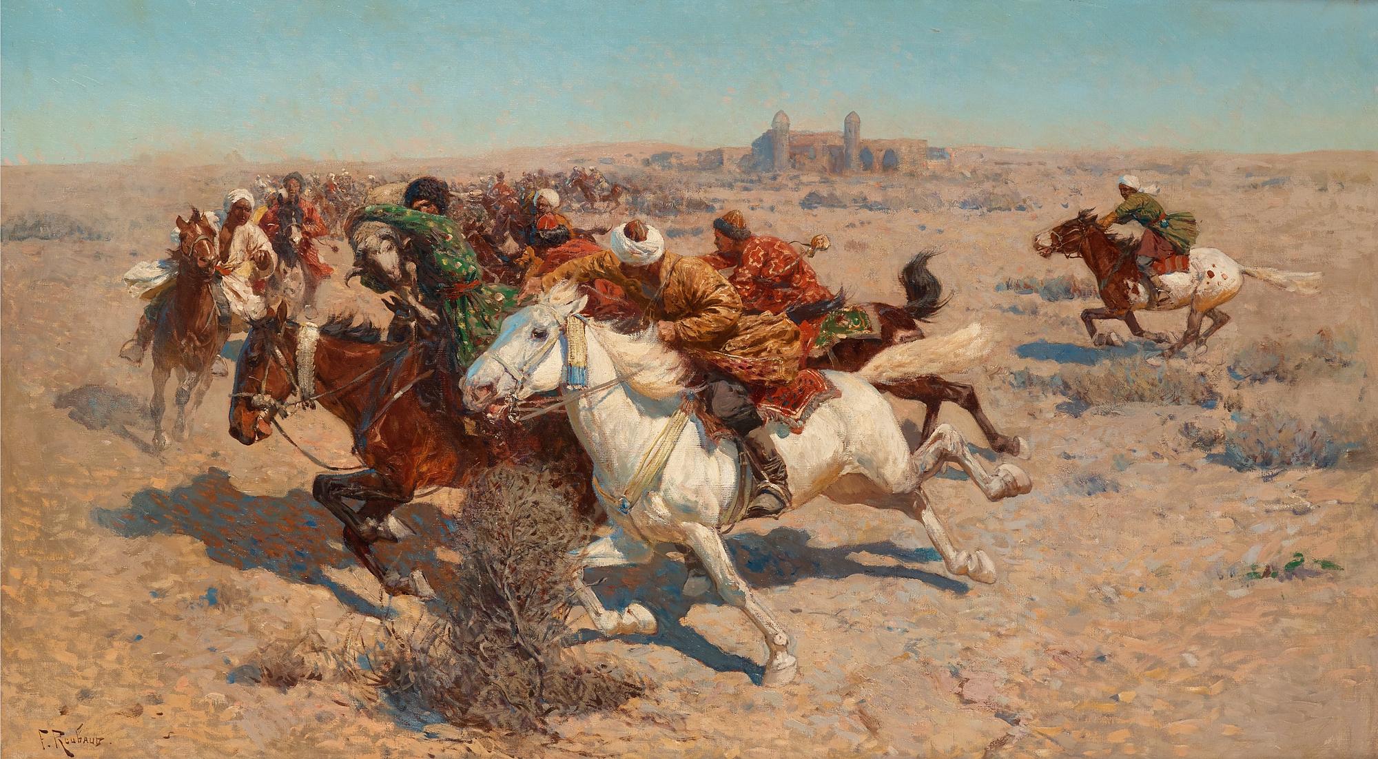 Franz Alexeevic Roubaud, A Game of Buzkasi/Kokpar.