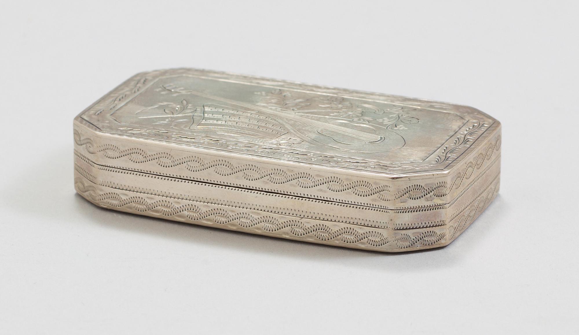 SNUSDOSA, av Stephan Westerstråhle, Stockholm 1808.