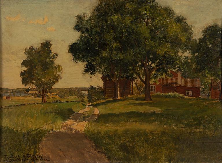 Reinhold Norstedt, Landscape with Farm.
