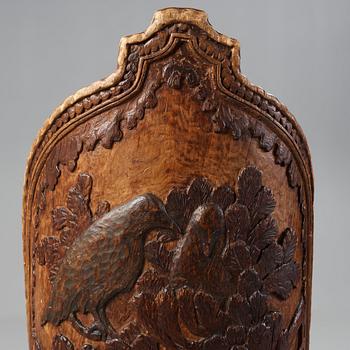 Knut Fjaestad, an Art Nouveau folk art sculptured pine chair, Sweden early 1900's.