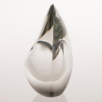 Timo Sarpaneva, A 'Sitting bird' glass sculpture, signed  Timo Sarpaneva-Iittala -55.