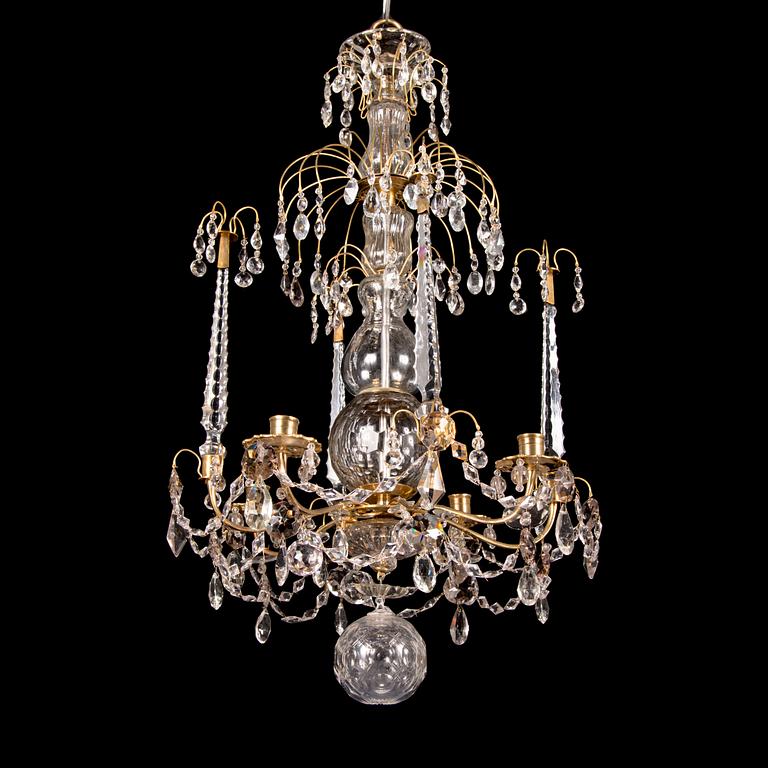 A chandelier from first half of the 19th century. Height 87 cm.