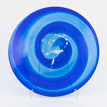 Olle Alberius, a dish, Orrefors, 1984.