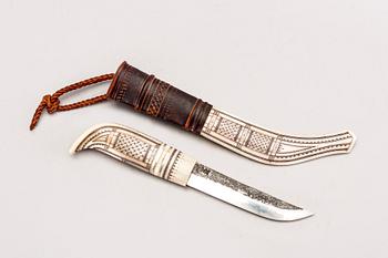 Sten-Åke Forsberg, samekniv, monogramsignerad, Kalix 1993.