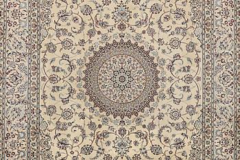 A carpet, Nain, part silk, 6 laa, ca 295 x 205 cm.