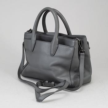 DIANE VON FÜRSTEBERG, a grey leather 'DVF Secret Agent' bag.