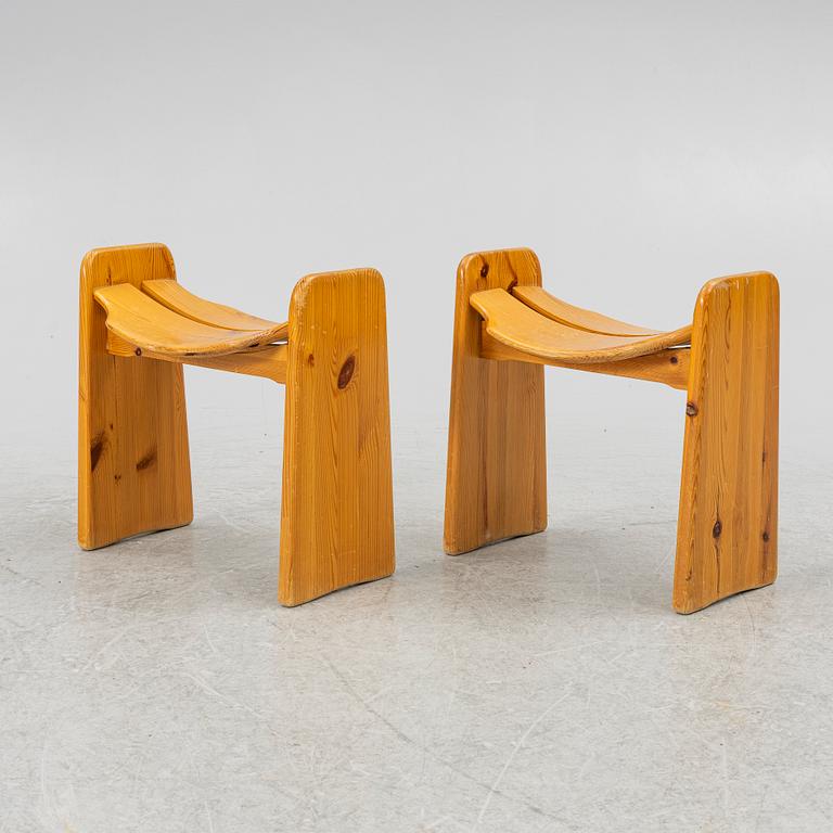 Gilbert Marklund, a pair of 'Jonte' stools, second half of the 20th century.