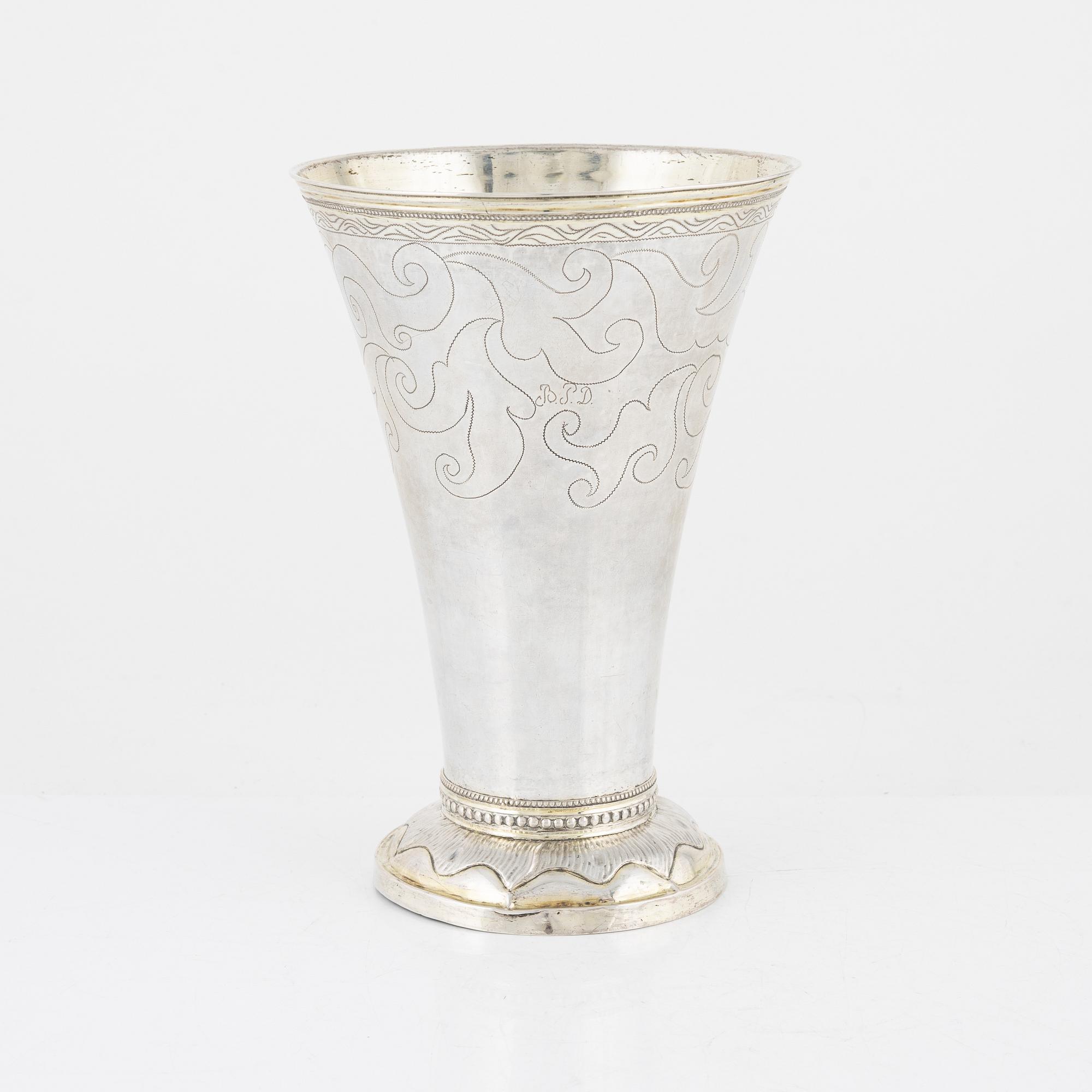 Erik Lemon, bägare, silver, Uppsala 1797.