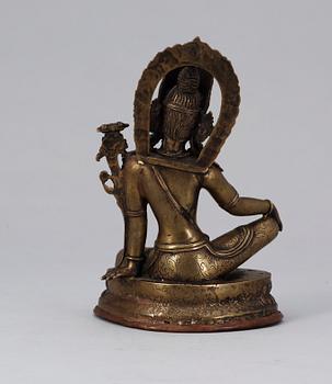 A bronze Buddha, 19th Century Tibet.