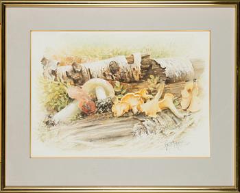 Fritz Jakobsson, watercolour, signed and dated 1987.