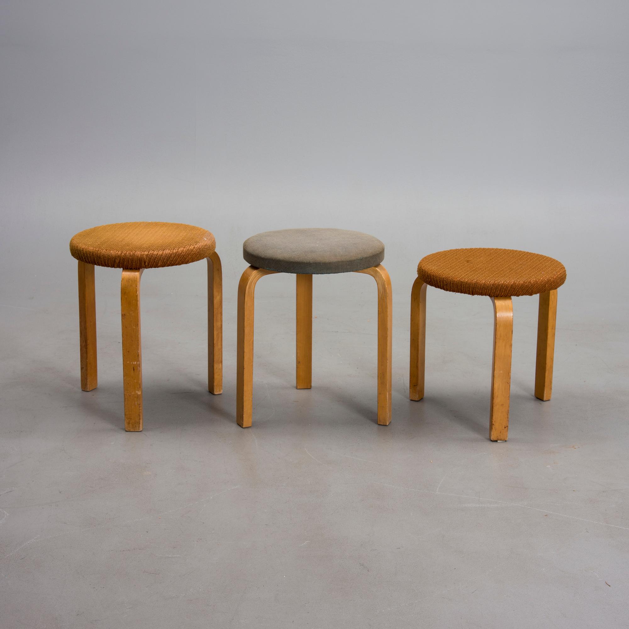 PALLAR, 3 st, modell 60, Alvar Aalto, Artek, 1900-talets mitt.