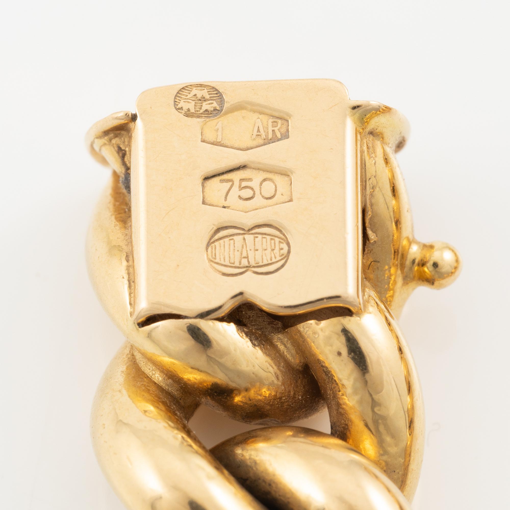Armband 18K guld pansarlänk.
