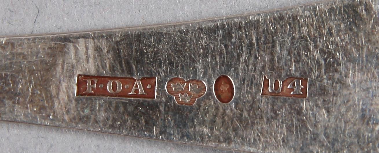 PARTI SILVER, 9 delar, 1800/1900-tal.