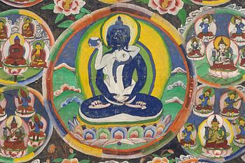 A Southeast Asian Thangka, 20th century.