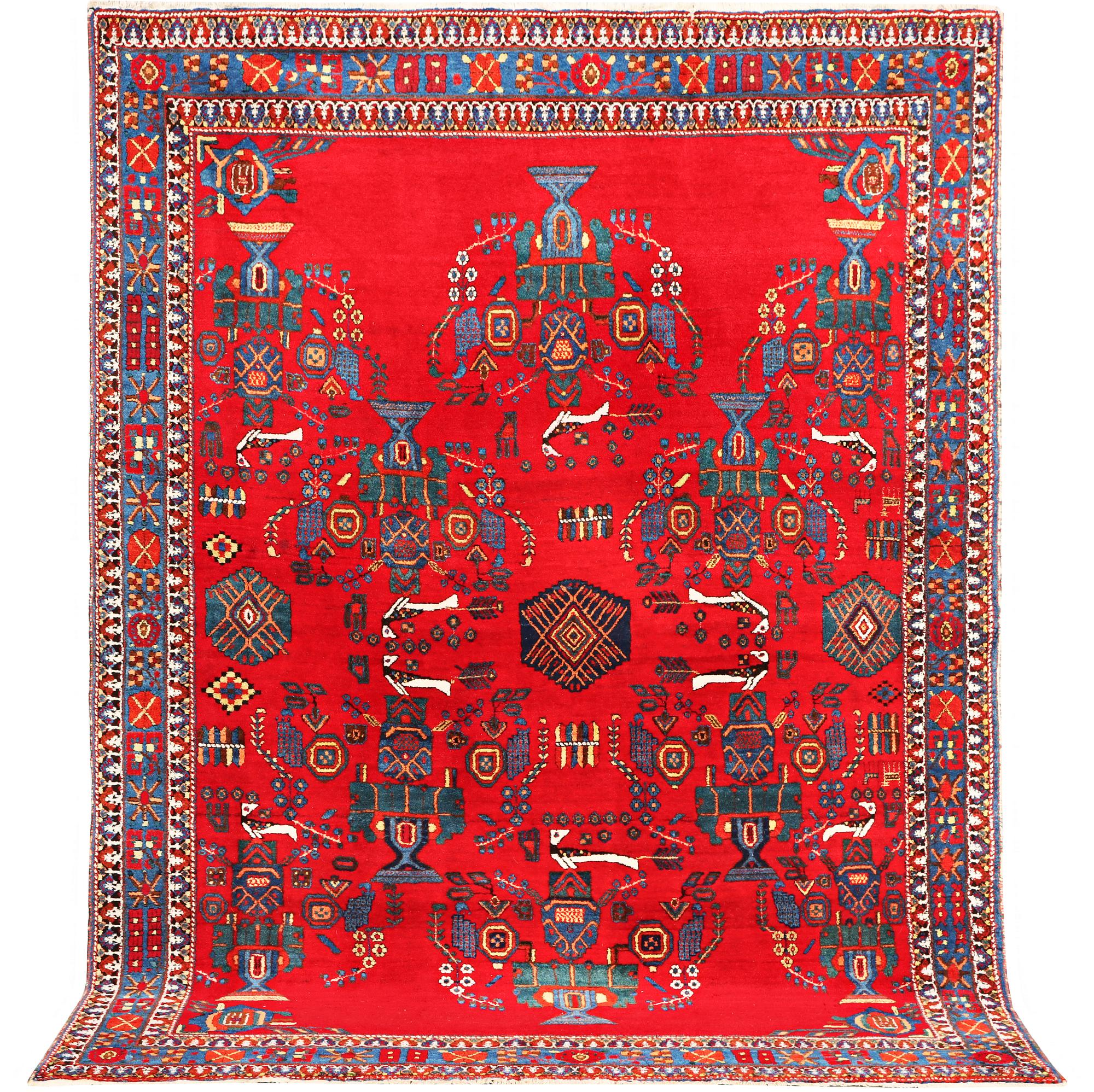 An Afhar rug, c. 237 x 176 cm.