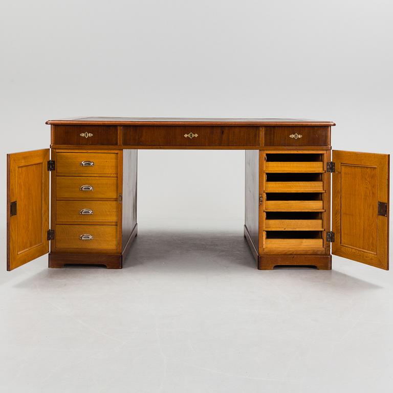 A writing desk by Gustaf L Sahlholm, Stockholm, circa 1900.
