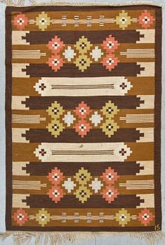 MATTA, rölakan, monogramsignerad IS, Ingegerd Silow, 1900-talets andra hälft, ca 205 X 135 cm.