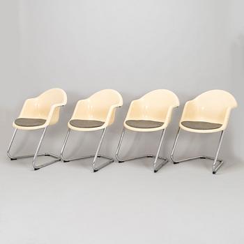 Yrjö Kukkapuro, stolar, 4 st, modell 419, Haimi, 1970-tal.