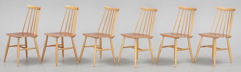 STOLAR, 6 st, "Fanett", Ilmari Tapiovaara, Edsbyverken, 1950-tal.