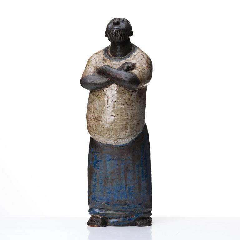 Åke Holm, a stoneware sculpture, 'Pontius Pilate', Höganäs, Sweden 1940-50s.