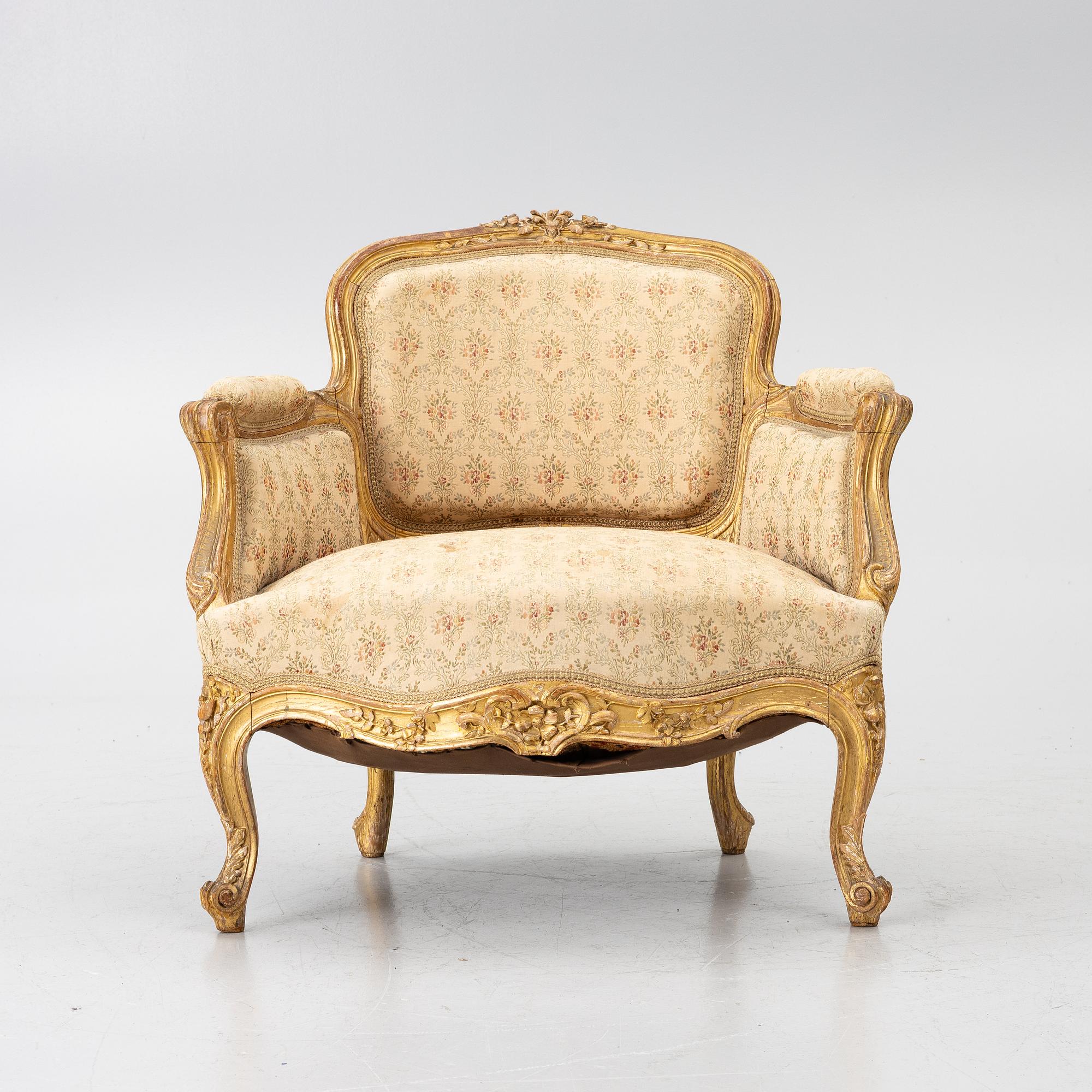A Rococo style children’s armchair, 19th century.