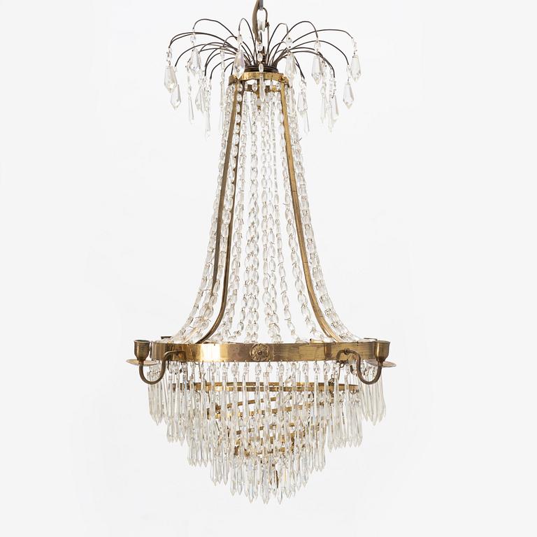 An Empire style chandelier, early 20th century.