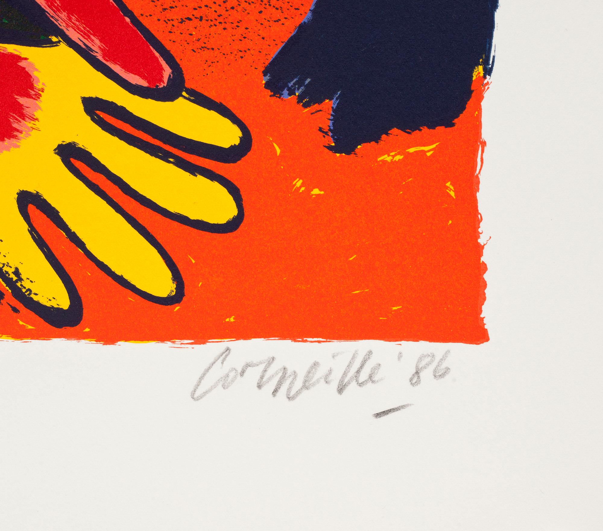 BEVERLOO CORNEILLE, färglitografi, signerad, numrerad 18/200 och daterad -86.